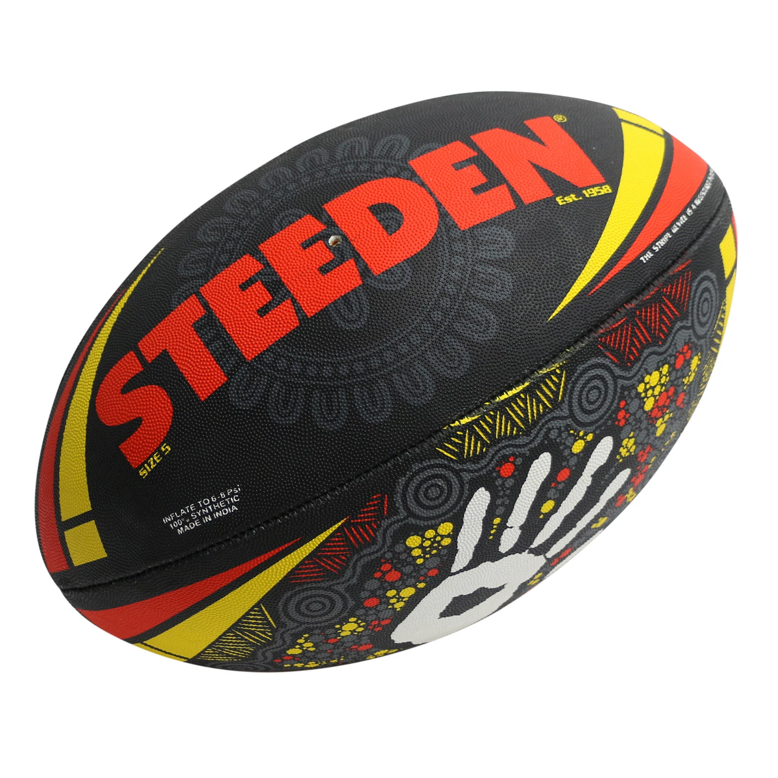 Steeden First Nations Ball - Size 5 - Rugby League Ball 5 Steeden First Nations Ball - Size 5 - Rugby League Ball - Image 3