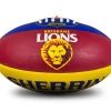 Sherrin AFL Team Ball - Brisbane Lions - Size 5 -Steeden Shop 4310 BRI