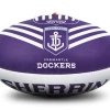 Sherrin AFL Team Ball - Fremantle Dockers - Size 5 -Steeden Shop 4310 FRE