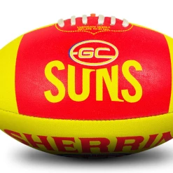 Sherrin AFL Team Ball - Gold Coast Suns - Size 5