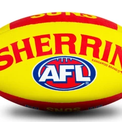 Sherrin AFL Team Ball - Gold Coast Suns - Size 5 -Steeden Shop 4310 GOL 3