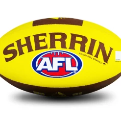 Sherrin AFL Team Ball - Hawthorn - Size 5 -Steeden Shop 4310 HAW 3