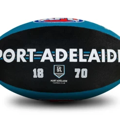Sherrin AFL Team Ball - Port Adelaide - Size 5 9 Sherrin AFL Team Ball - Port Adelaide - Size 5 -Steeden Shop 4310 POR 2