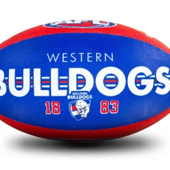 Sherrin AFL Team Ball - Western Bulldogs - Size 5 -Steeden Shop 4310 WBU 2