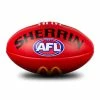 Sherrin Leather AFL Replica Game Ball - Red- Size 5 McDonalds 1 Sherrin Leather AFL Replica Game Ball - Red- Size 5 McDonalds -Steeden Shop 4408REDMCD