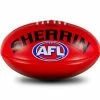 Sherrin AFL Replica Training Ball - Red - Size 5 -Steeden Shop 4451REPLICA
