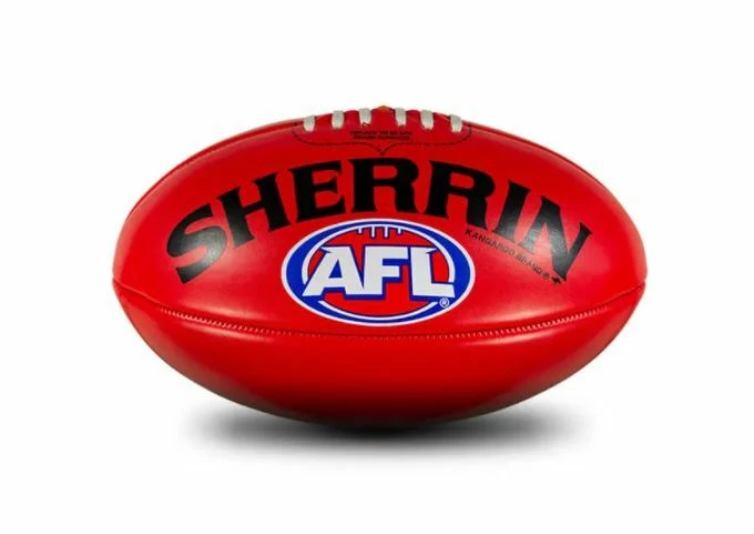 Sherrin AFL Replica Training Ball - Red - Size 5 3 Sherrin AFL Replica Training Ball - Red - Size 5