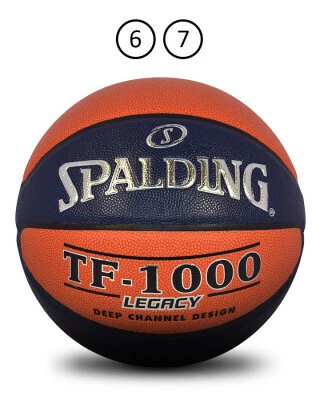 Spalding TF-1000 Legacy Basketball - Orange/Navy 3 Spalding TF-1000 Legacy Basketball - Orange/Navy