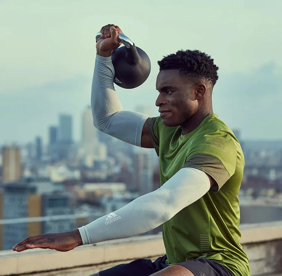 Adidas Compression Arm Sleeve - Grey 4 Adidas Compression Arm Sleeve - Grey - Image 2