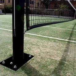 Allsports Products Allsports Tennis Net Posts With Internal Stainless Steel Winder - With Concrete Flange Plate -Steeden Shop ASI SSP300 2