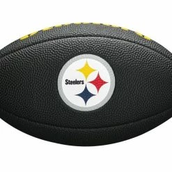Wilson NFL Logo Team Mini Ball - Pittsburgh Steelers 6 Wilson NFL Logo Team Mini Ball - Pittsburgh Steelers -Steeden Shop WTF1533BLXBPT 1