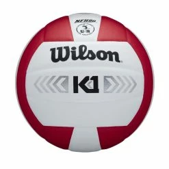 Wilson K1 Silver Volleyball - Red/White