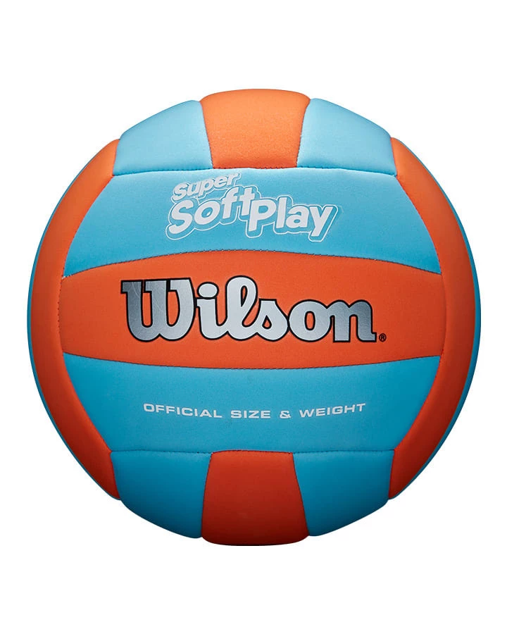 Wilson Super Soft Play Volleyball - Blue/Orange 3 Wilson Super Soft Play Volleyball - Blue/Orange