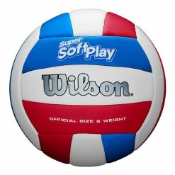 Wilson Super Soft Play Volleyball - White/Blue/Red