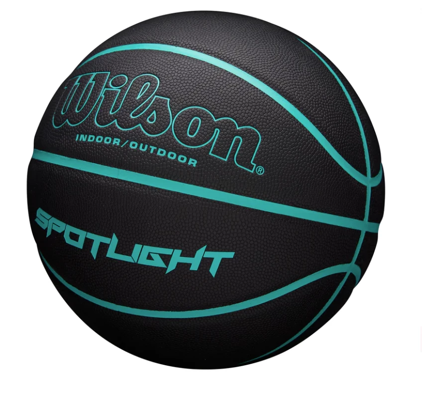 Wilson Spotlight Indoor/Outdoor Basketball - Size 7 - Black/Aqua 5 Wilson Spotlight Indoor/Outdoor Basketball - Size 7 - Black/Aqua - Image 3