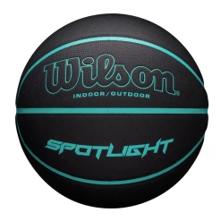 Wilson Spotlight Indoor/Outdoor Basketball - Size 7 - Black/Aqua