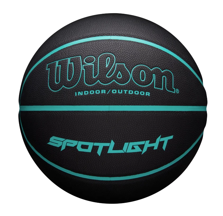 Wilson Spotlight Indoor/Outdoor Basketball - Size 7 - Black/Aqua 3 Wilson Spotlight Indoor/Outdoor Basketball - Size 7 - Black/Aqua